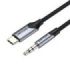 Vention Cable Conversor Audio USB-C a Jack 3.5 Macho - 1m - Color Gris