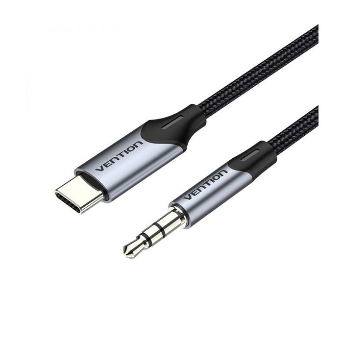 Vention Cable Conversor Audio USB-C a Jack 3.5 Macho - 1m - Color Gris