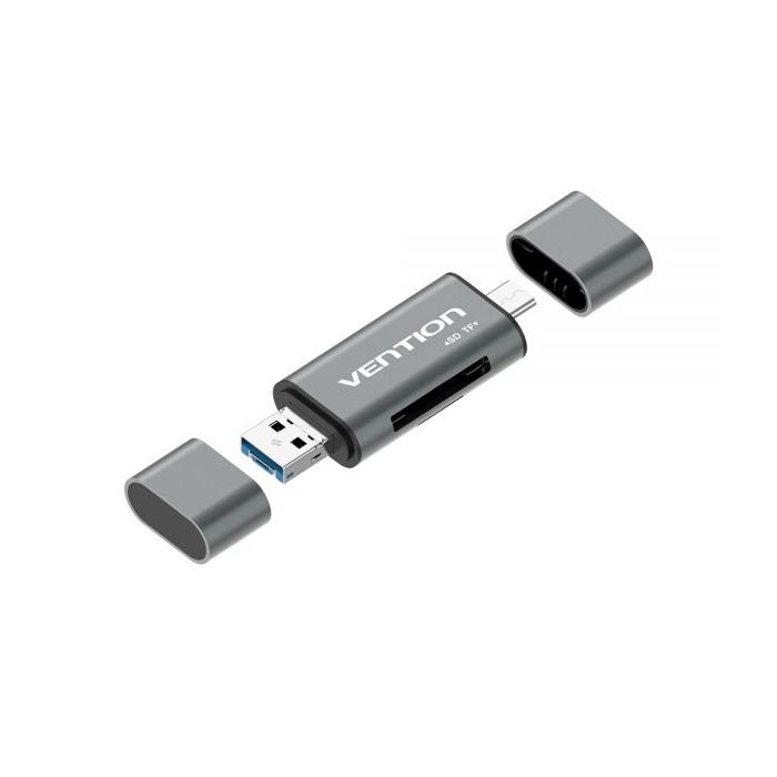 Vention Lector de Tarjetas Externo USB 3.0 - Color Gris