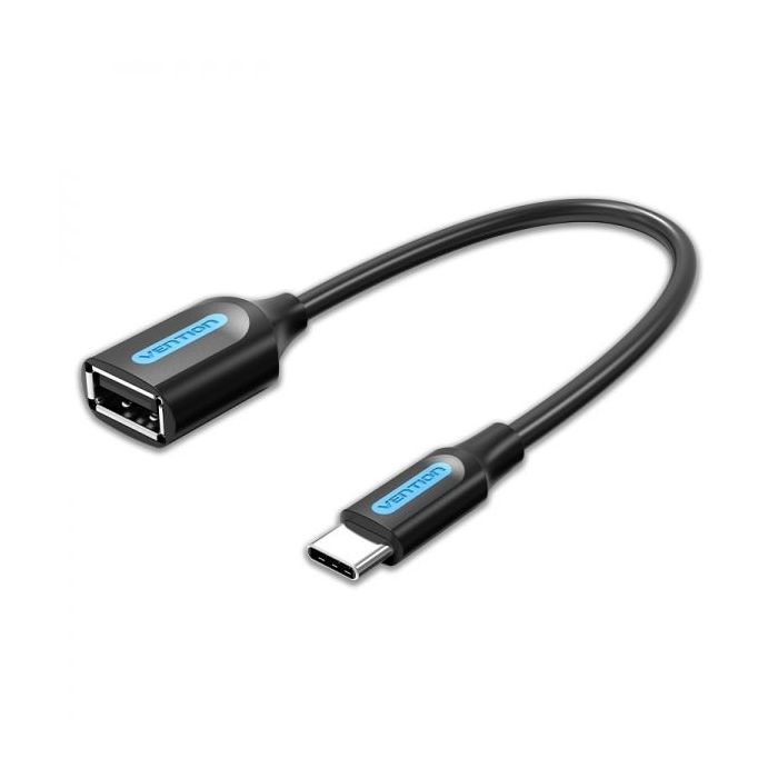 Vention Conversor USB-C Macho a USB A Hembra - 0.15m - Color Negro
