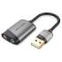 Vention Tarjeta de Sonido USB-A a 2xJack 3.5 Hembra - Color Gris