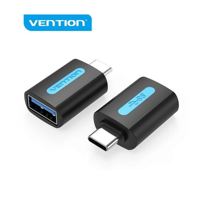 Vention Adaptador USB-C Macho a USB 3.0 A Hembra - Color Negro