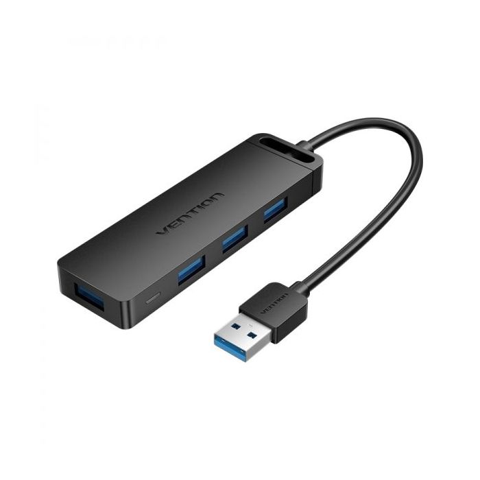 Vention HUB 4 en 1 USB 3.0 a 4xUSB3.0/MicroUSB/PD - 0.5m - Color Negro