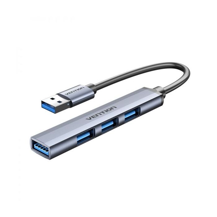 Vention HUB 4 en 1 USB 3.0 a 4xUSB - 0.15m - Color Gris