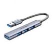 Vention HUB 4 en 1 USB 3.0 a 4xUSB - 0.15m - Color Gris