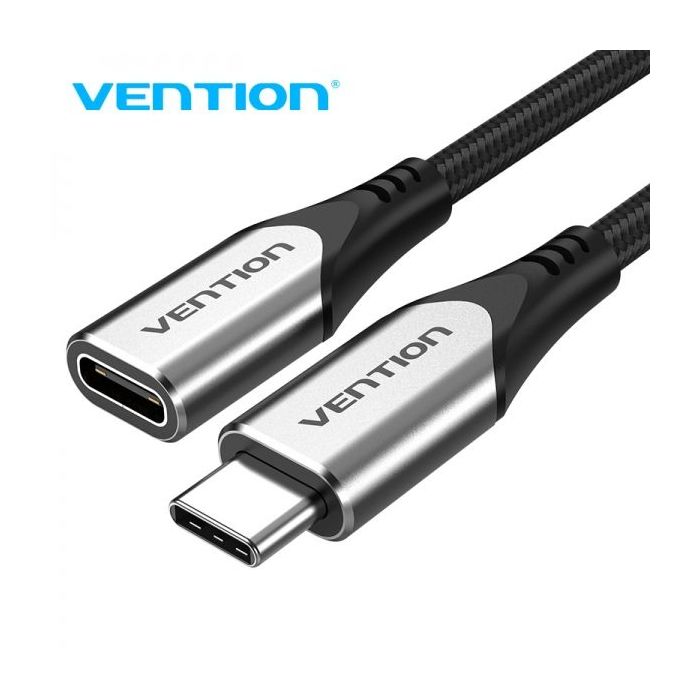 Vention Cable Alargador USB-C 3.1 Macho a USB-C Hembra - 1m - Color Gris