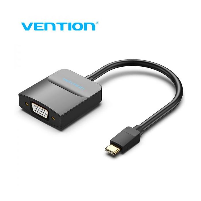 Vention Adaptador USB-C Macho a VGA Hembra - Color Negro