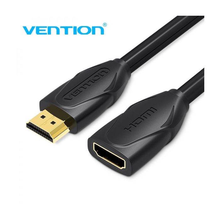 Vention Cable Alargador HDMI Macho a HDMI Hembra - 1m - Color Negro