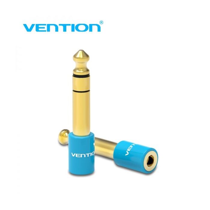 Vention Adaptador Jack 6.5 Macho a Jack 3.5 Hembra - Color Azul
