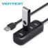 Vention HUB 4 en 1 USB2.0 a 4xUSB2.0 - 0.15m - Color Negro