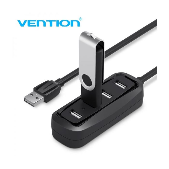 Vention HUB 4 en 1 USB2.0 a 4xUSB2.0 - 0.5m - Color Negro