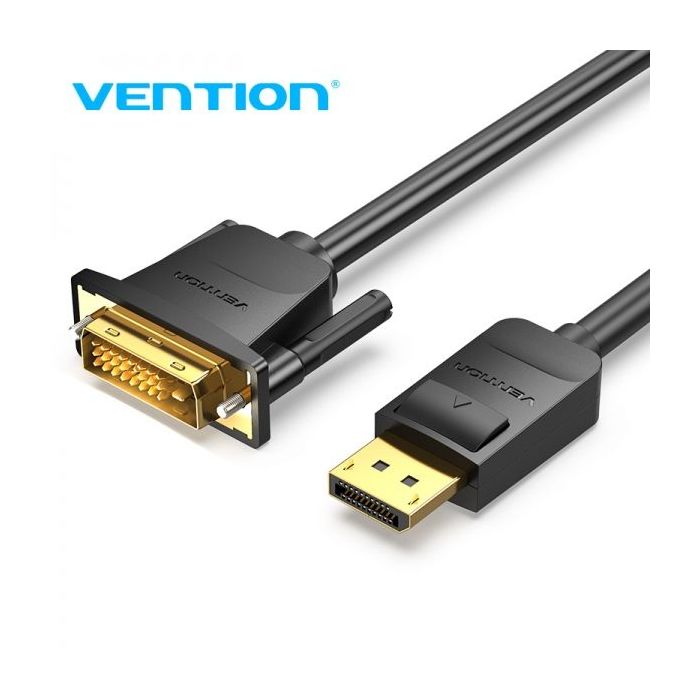 Vention Cable Conversor Displayport Macho a DVI Macho - 1m - Color Negro