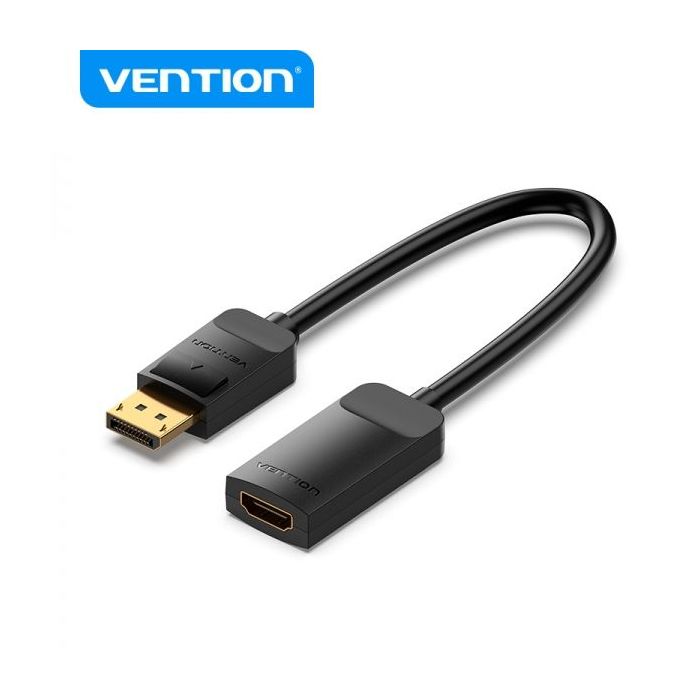 Vention Conversor DP Macho a HDMI Hembra 4K 60Hz - 0.15m - Color Negro