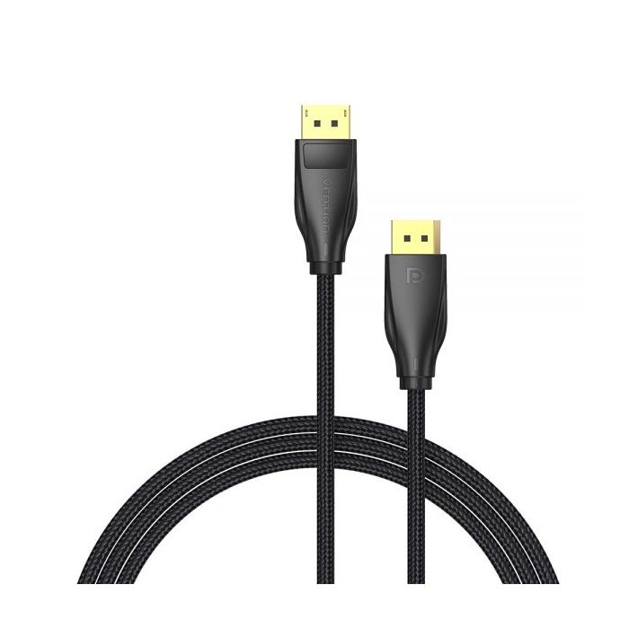 Vention Cable DisplayPort 1.4 8K DP a DP Algodon Trenzado - 3m - Color Negro