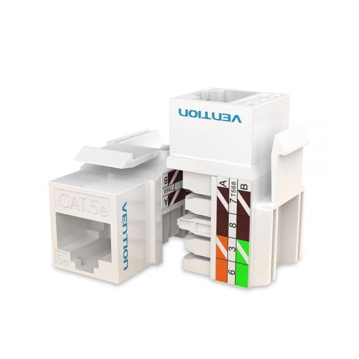 Vention Conector de Red UTP RJ45 Cat.6 - Blanco y Negro