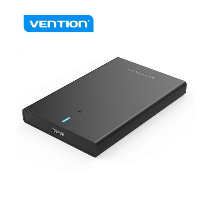 Vention Caja Externa para Disco Duro de 2.5" USB 3.0 a Micro USB Sin Tornillos - Color Negro