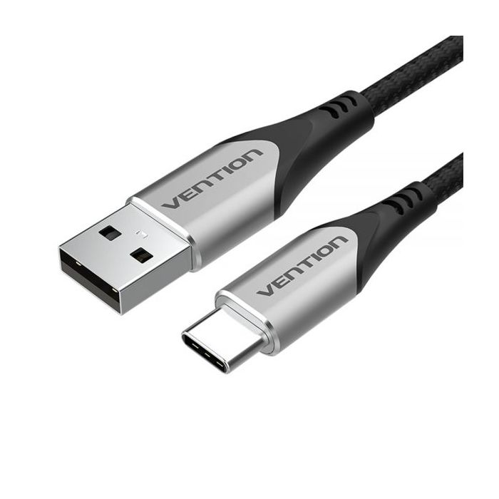 Vention Cable USB-A Macho a USB-C Macho 3A 60W 480Mbps - 2m - Color Gris