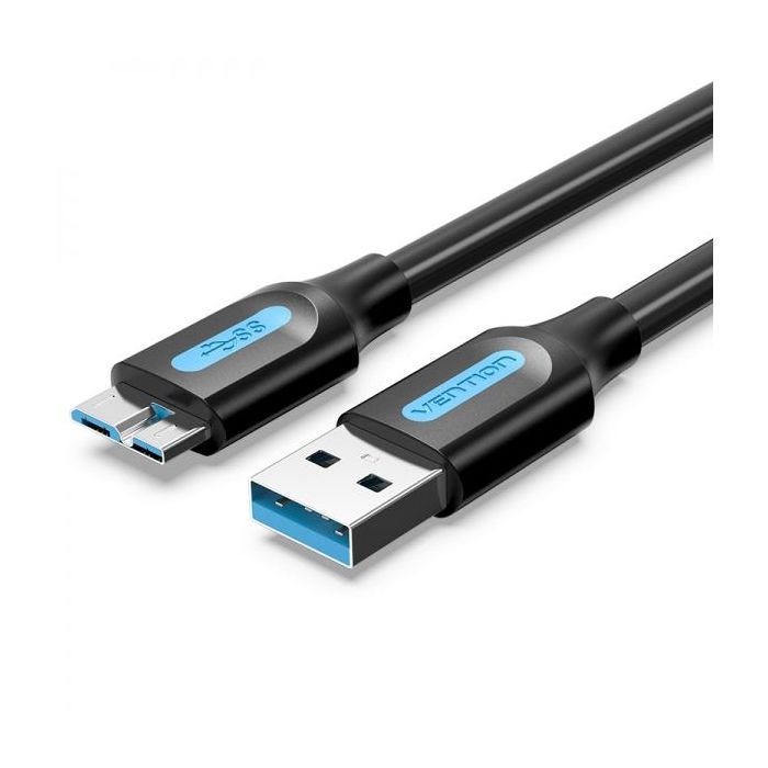 Vention Cable USB 3.0 Macho a MicroUSB Macho - 2A - 10W - 5Gbps - 2m - Color Negro