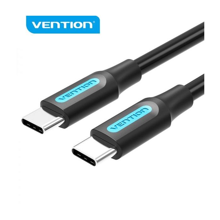 Vention Cable USB-C Macho a USB-C Macho - 1m - 3A - PD60W - Color Negro