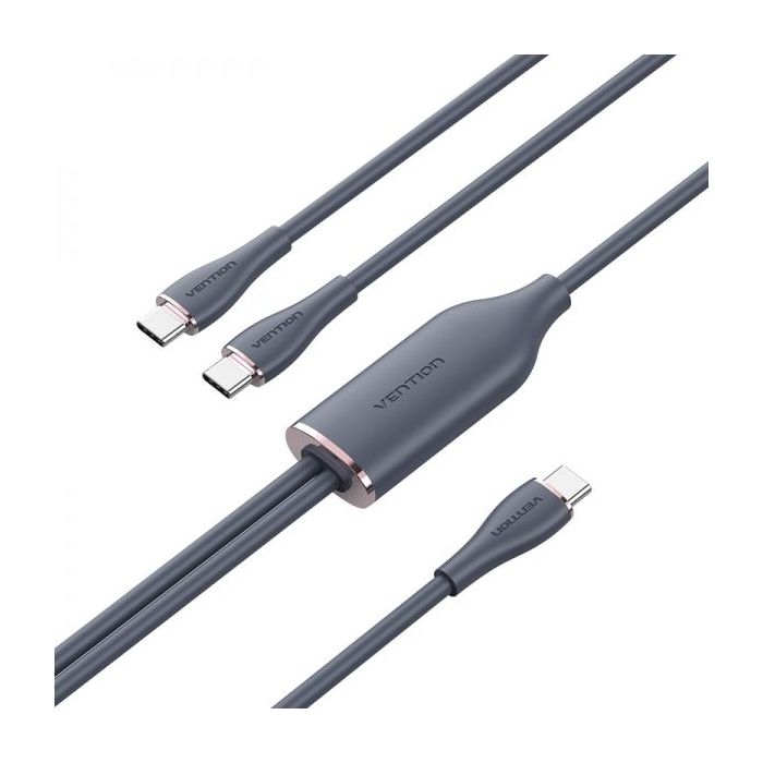 Vention Cable USB-C Macho a 2xUSB-C Macho - 1.5m - Color Verde
