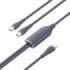 Vention Cable USB-C Macho a 2xUSB-C Macho - 1.5m - Color Azul