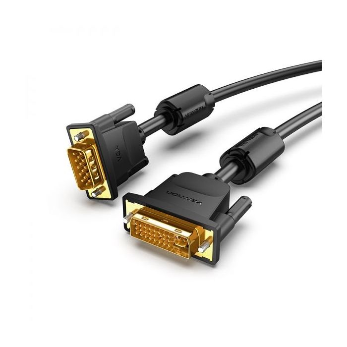 Vention Conversor DVI Macho a VGA Macho - 1m - Color Negro