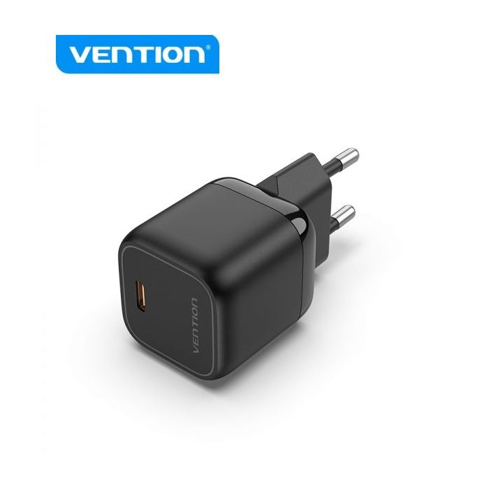 Vention Cargador de Pared GaN USB-C 30W 3A - Carga Rapida - Color Verde