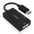 Aisens Conversor MST/SST Displayport a DVI/HDMI/VGA 3 en 1 - Conector DP Macho - Salidas HDMI 4K@60Hz, DVI y VGA - Soporta Modo SST y MST - Color Negro