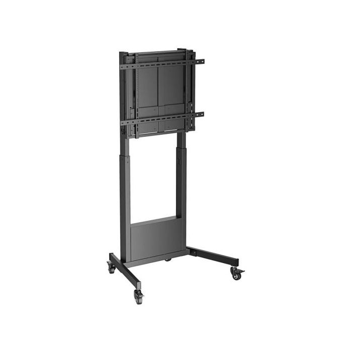 Aisens Soporte de Suelo Contrapeso con Rueda para Monitor/TV de 60?-100? - Acero de Alta Resistencia - Ajuste de Altura sin Esfuerzo - Carga Maxima 90Kg - Color Negro