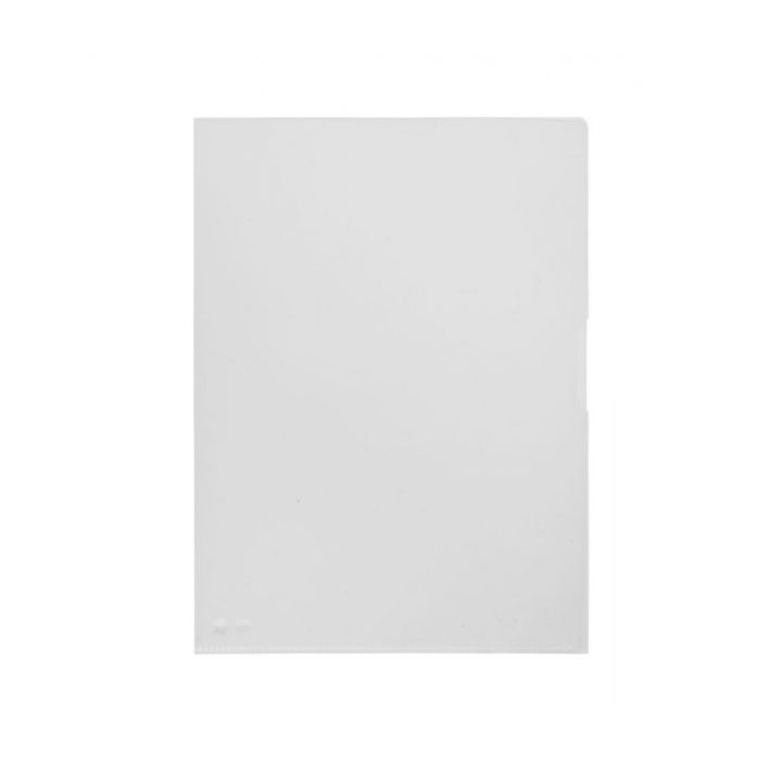 Pardo Pack de 100 Dossiers con Uñero A4 Transparentes 130 Micras - Acabado Piel de Naranja