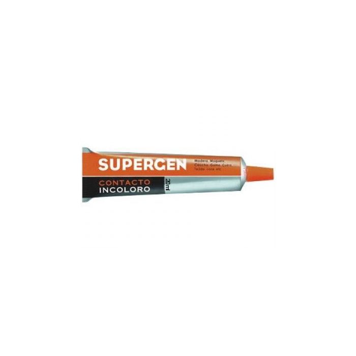 Supergen Contacto Pegamento Incoloro 20ml - Secado Rapido - No Contiene Tolueno - Resistencia al Envejecimiento y a los Rayos UV