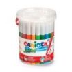 Carioca Jumbo Pack de 50 Rotuladores - Cuerpo Octogonal Maxi - Tinta Superlavable - Punta Maxi 6mm Bloqueada - Tapa Ventilada - Color Varios