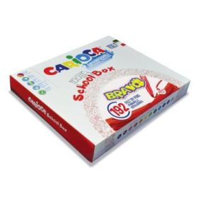 Carioca Bravo Pack de 192 Rotuladores - Cuerpo Octogonal Maxi - Tinta Superlavable - Punta Maxi 6mm Bloqueada - Tapa Ventilada - Color Varios