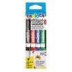 Carioca Whiteboard Clip Pack de 4 Rotuladores Borrables para Pizarras Blancas - Punta Media - Punta de Ø 4.5mm - Tapa con Clip - Secado Rapido - Color Varios