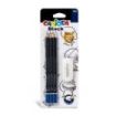 Carioca Blister de 4 Lapices de Grafito Black HB + Goma - Faciles de Borrar y Sacar Punta - Cuerpo Triangular Agradable al Tacto - Mina Resistente a Caidas - Color Negro