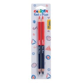 Carioca Maxi Blister 2 Lapices - Cuerpo Lacado Hexagonal - Mina de Ø 5mm - Color Negro/Rojo