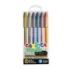 Carioca Fiorella Pack de 6 Boligrafos de Colores Metallic - Boligrafo con Punta de Esfera y Cuerpo Transparente Fluo - Escritura Brillante y Colorida - Color Varios