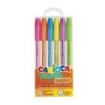 Carioca Fiorella Pack de 6 Boligrafos de Colores Neon - Boligrafo con Punta de Esfera y Cuerpo Transparente Fluo - Escritura Brillante y Colorida - Color Varios