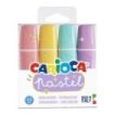 Carioca Memolight Pack de 4 Subrayadores Pastel - Tinta a Base de Agua y Lavable - Punta Biselada - Color Varios