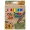Carioca Joy Pack de 24 Rotuladores Punta Fina Eco Family - Tinta Superlavable - Punta Fina 2.8mm Bloqueada - Capuchon Ventilado - Color Varios