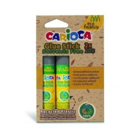 Carioca Eco Family Pack de 2 Pegamentos de Barra - Ideal para Casa, Colegio y Oficina - Pega Papel, Fotos y Tejidos - sin Disolventes - Color Varios