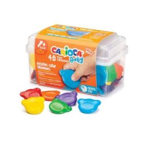Carioca Baby Teddy Crayons Pack de 48 Ceras - Maletin de Plastico - Certificadas a Partir de 12 Meses - Diseñadas para Entrenar el Agarre Digital - Color Varios