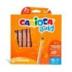 Carioca Baby 1+ 3In1 Pack de 10 Lapices - Lapiz, Cera y Acuarela en Uno - Cuerpo Extragrande Facil de Agarrar - Acuarelables con Agua y Pincel - Color Varios