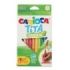 Carioca Tita Pack de 12 Lapices de Resina - Cuerpo Triangular - Colores Brillantes y Lavables - Escritura Blanda - Mina Ø 4mm Segura y Resistente - No Se Astilla - Color Varios