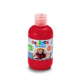 Carioca Pack de 6 Botellas de Tempera - Colores Superlavables - Faciles de Mezclar - Aplicable en Materiales Porosos - Alta Opacidad - Color Rojo