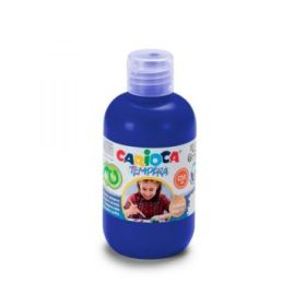 Carioca Pack de 6 Botellas de Tempera - Colores Superlavables - Faciles de Mezclar - Aplicable en Materiales Porosos - Alta Opacidad - Color Azul