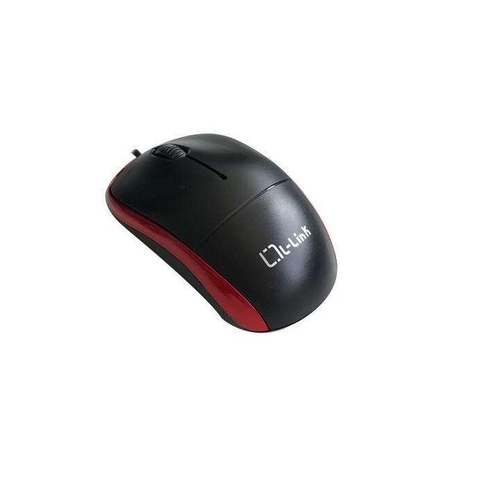 L-Link LL-2080-R Raton Optico USB Negro/Rojo 1.2m
