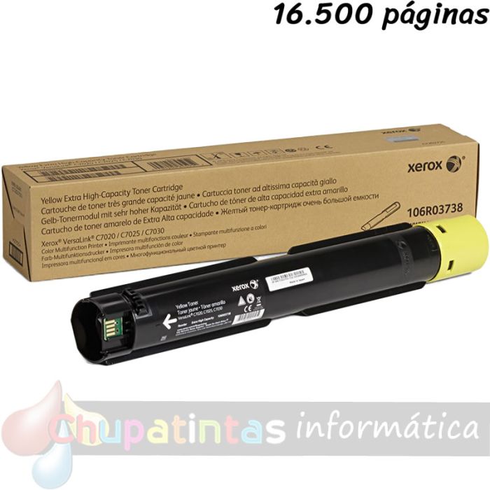 Xerox VersaLink C7020/C7025/C7030 Amarillo Cartucho de Toner Original - 106R03738