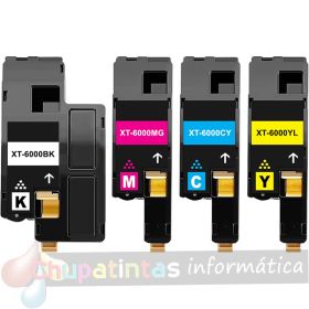Xerox Phaser 6000/6010 Pack de 4 Cartuchos de Toner Genéricos
