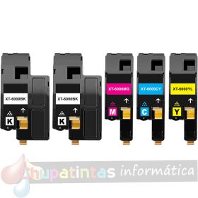 Xerox Phaser 6000/6010 Pack de 5 Cartuchos de Toner Genéricos